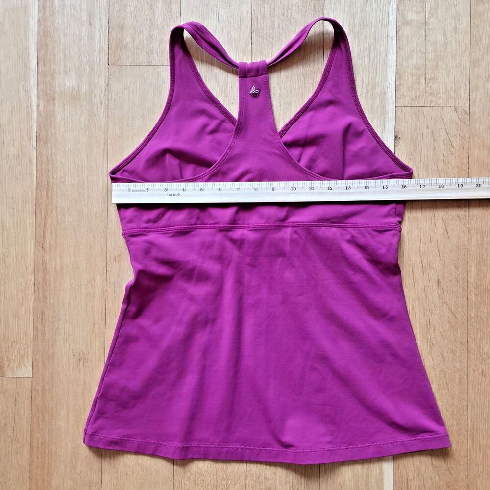 PRANA Hope Yoga Tank Top Shelf Bra Purple Pink Raspberry XL - Picture 4 of 5